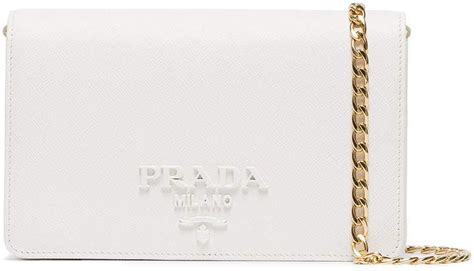 prada white leather monogram clutch|prada leather clutches.